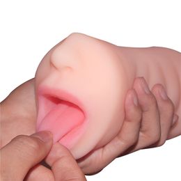 Male Masturbator Cup Realistic Mouth Oral sexy Toys Vagina Pussy Tongue for Men Adult Products Gift Erotic toys Shop