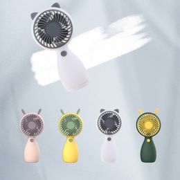 808F Stylish Personal Fan Powerful Eyelash USB Rechargeable Cute Head Design Mini Portable Indoor Outdoor Travelling 220505