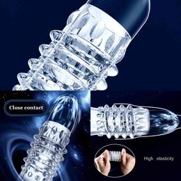 Nxy Cockrings New Transparent Penis Ring Reusable Male Chastity Cage Enlargement Cock Rings Delay Ejaculation Sex Toys for Men 220505