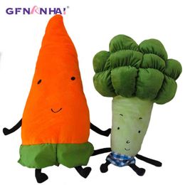 Pc Cm Cartoon Vegetables Cuddle Creative Carrot Broccoli Plush Pillow Stuffed Soft Toy For Children kids Birthday Gift J220704
