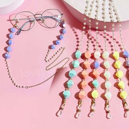 Colourful Resin Irregular Bead Eyeglass Holder Glasses Chain For Women Accessories Eyewear Straps Cord Sunglasses String Gift