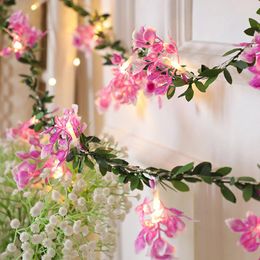 Strings LED Floral Butterfly Flower String Light Powered By Battery Wedding Rose Garland/ Year/Birthday Room Decor.Girls Fairy LightLED Stri