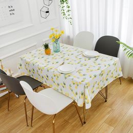 Table Cloth Fruit Pineapple Home PVC Tablecloth Waterproof Kitchen Plastic Oil-proof Coffee