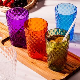 Plastic Transparent Mouthwash Cup Hotel Milk Tea Drink Cola Beer Mug Party Cocktail Cold Drink Cups Banquet Decoration Mugs BH6451 WLY