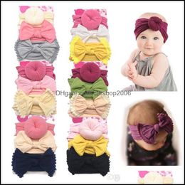 Headbands Hair Jewelry Newborn Bows Baby Nylon Designer Headband Girls Accessories For Kids Drop Delivery 2021 Vt9Ba