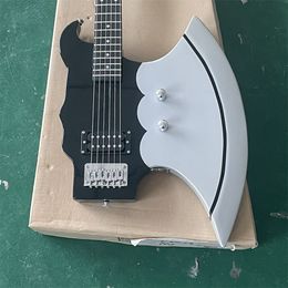 double axe Australia - In stock Special-shaped 24-piece electric guitar axe body with double open pickup strings behind wear customizable guitars guitarra