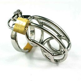 NXY Chastity Device Male Stainless Steel Metal with Urethral Catheter Penis Lock 0416