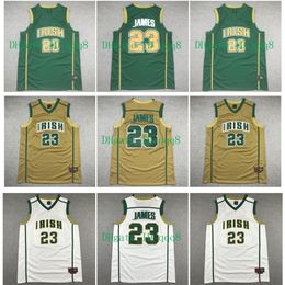 Nik1vip Top Quality 1 #23 James Jersey St Vincent Mary Irish High School Jersey Basketball Jerseys