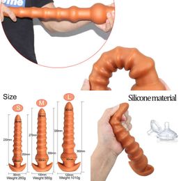 Nxy Anal Toys Big Beads Butt Plug Intimate for Adults Phalluses Sex Toy Silicone Large Buttplug Expander Sexoshop 220506