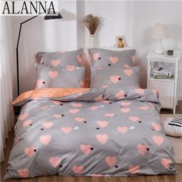 Alanna X 1002 Printed Solid bedding sets Home Bedding Set 4 7pcs High Quality Lovely Pattern with Star tree flower T200706