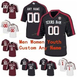 Thr Custom Texas A&M Aggies College Football Jersey 20 James White 25 Kendall Bussey 28 Isaiah Spiller 3 Christian Kirk Women Youth Stitched