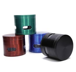 The latest 63X54mm Smoke grinder four -layer zinc alloy side window opening window grinding device choices support custom LOGO