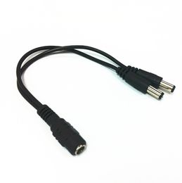 5.5mm 2.1mm 5.5/2.1mm DC 1 Female to 2 Male 2-way Y Splitter Power Cable Cord for CCTV Camera Security