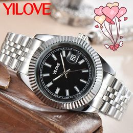 Simple Fashion Men Women Business Watch All Stainless Steel Magnifying Glass Quartz Movement Clock High-End Factory Wholesale Men's Luxury Wristwatch