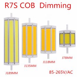 Новый дизайн 10 Вт R7S светодиодная лампа 78-мм Dimmable J78 Cob Spot Lamp без вентилятора заменить галогенную лампу 100 Вт AC110-240V