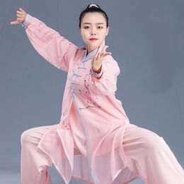 Ethnic Clothing Fashion Tai Chi Uniform Martial Arts Chinese Traditional Folk Long Sleeve Outfit Suit Morning Sportswear TA1997