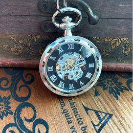 Pocket Watches 8938 Vintage Silver Wheel Roman Scale Large Watch Court Creative Gift Value Exquisite Flip Thun22