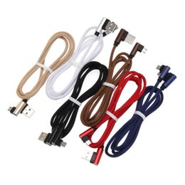 90 Degree L Shaped Type C Micro USB Cables Fast Charge Data Sync Cable Cord for Xiaomi Samsung Huawei Type-C Microusb Phone Charging Wire