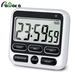 Screen Kitchen Large Display Digital Timer Square Cooking Count Up Countdown Alarm Sleep Stopwatch Clock 220618