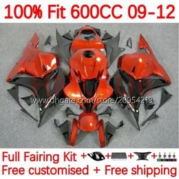 OEM Body For HONDA CBR600 CBR 600F5 600 RR CC F5 09-12 Bodywork 146No.20 CBR-600 CBR600RR 09 10 11 12 CBR 600RR 600CC 2009 2010 2011 2012 Injection Fairings orange black