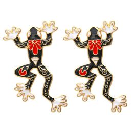 Dangle & Chandelier Funny Personality Colored Frog Earrings For Woman Party Casual JewelryDangle