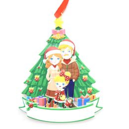 2022 New Resin Christmas Decorations Outdoor Tree Ornaments Family DIY Pendants Party Favour