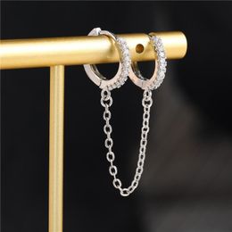 Clip-on & Screw Back Minimalist Small CZ Hoop Earrings For Women Men Cubic Zirconia Gold Colour Cute Jewellery Cartilage PendientesClip-on