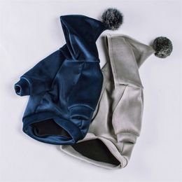 Fashion Dog Clothes Winter Pet Dog Hoodie Soft Pets Dogs Clothing For Small Medium Dogs Coat Puppy French Bulldog Pet Costume 201102