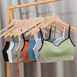 Bustiers & Corsets Women Tube Top Bra Tops Sleeveless Seamless Streetwear Summer Crop Padded Camisole Low Back Bralette Bandeau UnderwearBus