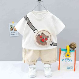 Boys Girls Clothing Sets 2022 Summer Cartoon Infant Clothes Kids Short Sleeve T Shorts Children Outfits Baby Costumes G220509