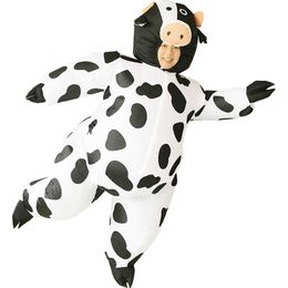 Mascot doll costume Kids Cow Inflatable Costume Mascotte Milk Cattle Costume Inflatable Cow Carnival Halloween Suit For Adult Party