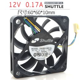 Freight free shuttle FAN 6010 6cm da06010b12l 12V 0.17a 4-wire PWM speed control ultra thin fan