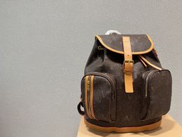TRIO Herren Designer-Bosphore-Rucksack aus echtem Leder, Vintage-Mode-Rucksack, Damen-Handtasche, Umhängetasche, Geldbörse, große Kapazität, Seesack, Aktentasche