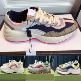022 new Rhyton designer sneakers casual shoes platform walking platform retro couple shoes