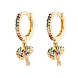 Boucles D'oreilles Pour Femmes, Bijoux Incrustés Cuivre Micro Zircon Design, serpent ananas papillon arc En Ciel