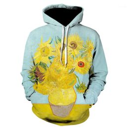 Women Aesthetic Flower Hoodie Men Funny 3D-Printed Sweetshirt Casual Fine Arts Hoodies Leisure Tops Fashion Y2K Streetwear Women's & Sweatsh