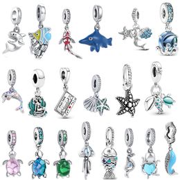 s925 Sterling Silver Charms Loose Beads Beaded Ladies Fashion Designer DIY Marine Collection Original Fit Pandora Bracelet Shell Pendant Women Jewellery Gifts