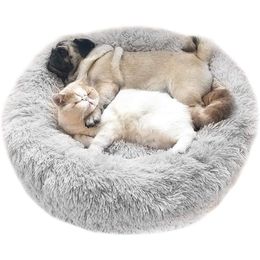 Style Super Soft Dog Bed Round Washable Long Plush Kennel Cat House Velvet Mats Sofa For Chihuahua Basket Pet LJ200918