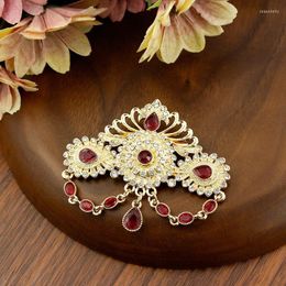 Pins Brooches Sunspicems Gold Plating Colourful Crystal Morocco Brooch For Women Arab Wedding Jewellery Caftan Bohemia Bridal Bijoux Gift Seau2