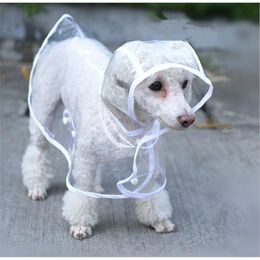 New designed transparent dog raincoat White Colour pet rainny clothes XS-7XL summer clothes fits Puppy small big dog rain Jacket T200328