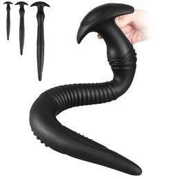 Silicone Super Long Anal Plug 3size Masturbator Whip Dildo For Gay Prostate Massager Tentacle Buttplug Dilator