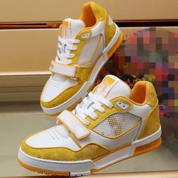 Luxury designer Casual Shoes Trainer Orange White Sneakers Denim Trainers Low Cut Sneakers Good quality 38-46