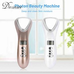 ultrasonic hot cold facial massager UK - Electric Facial Massager Ultrasonic Cryotherapy Hot Cold Light Photon Wrinkle Remove Device Face Spa Beauty Machine Skin Care220429