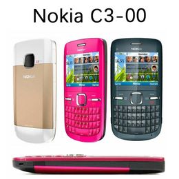 Original Refurbished Cell Phones Nokia C3-00 2.4INCH Screen 2MP Camera Bluetooth FM Radio 2G GSM Mobile Phone