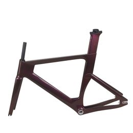 Carbon fiber T800 Toray Aero track frame bicycle fixed gear bike TR013 Purple Chameleon paint BSA Bottom Bracket