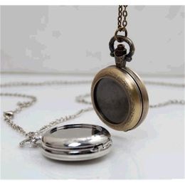 Vintage Style bronze silver DIY pocket watch pendant wholesale free-map pocket watch good quality wholesale T200502