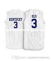 #3 Tyler Ulis Kentucky Wildcats Basketball Jersey blue white stitched name and number Customize any size number and player name