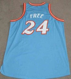 #24 World b Free Jersey White Blue Mens Vest Size Xs-6xl Stitched Basketball Jerseys