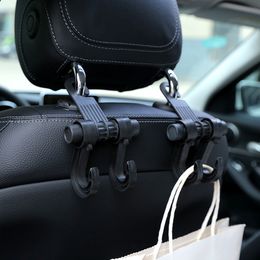 1pc Car Back Seat Headrest Double Hangers Hooks Clips For Bag Cloth Grocery Automobile Interior Accessories car stuff