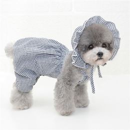 Roupas de cães de verão calças de macacão chapéus roupas de cachorro pequenos macacões de roupas de pomada bichon pomeranian schnauze figurume lj200923